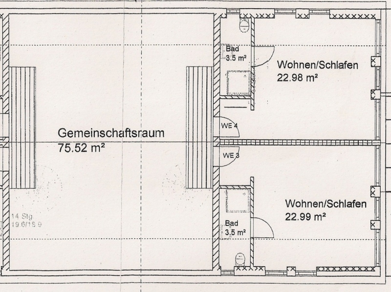 Grundriss, Atriumhaus, Fewo 6  Web